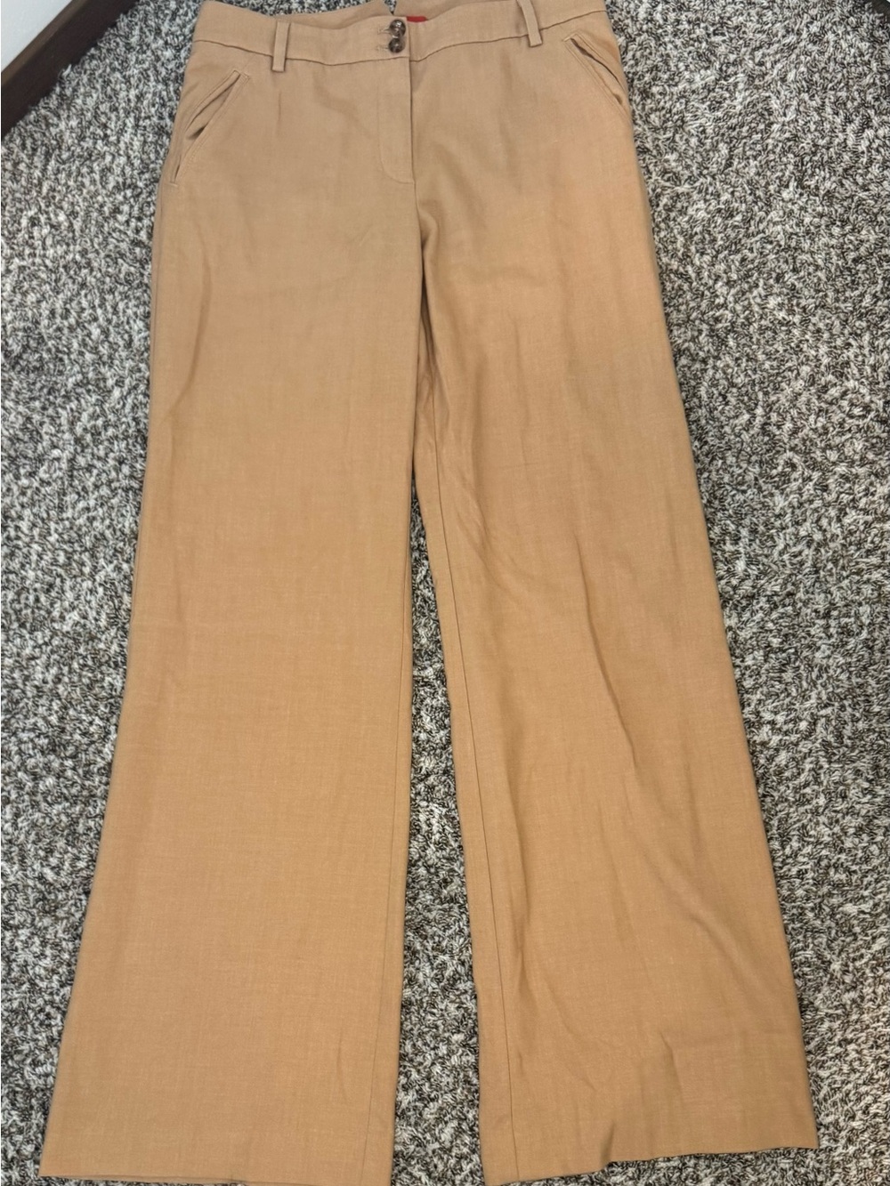Anthropologie Cartonnier Wide Leg Trouser Pants Camel Tan Size 6 Career Office